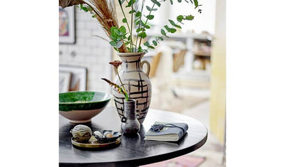 Argos Bloomingville Ohana Stoneware Vase Cream & Black 31cm- Buy online at McGrocer