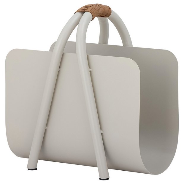 Bloomingville Eton metal magazine holder natural finish, British brand