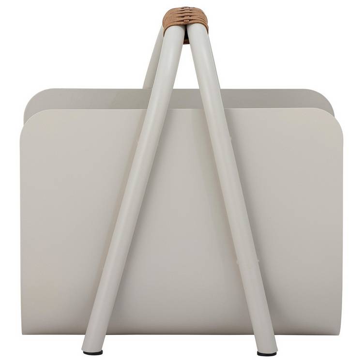 Bloomingville Eton metal magazine holder natural finish, British brand