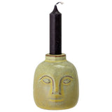 Bloomingville green face candle holder H9cm (British brand)