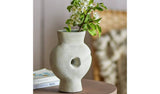 Bloomingville terracotta vase cream 22cm, imported from the UK