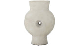 Bloomingville terracotta vase cream 22cm, imported from the UK