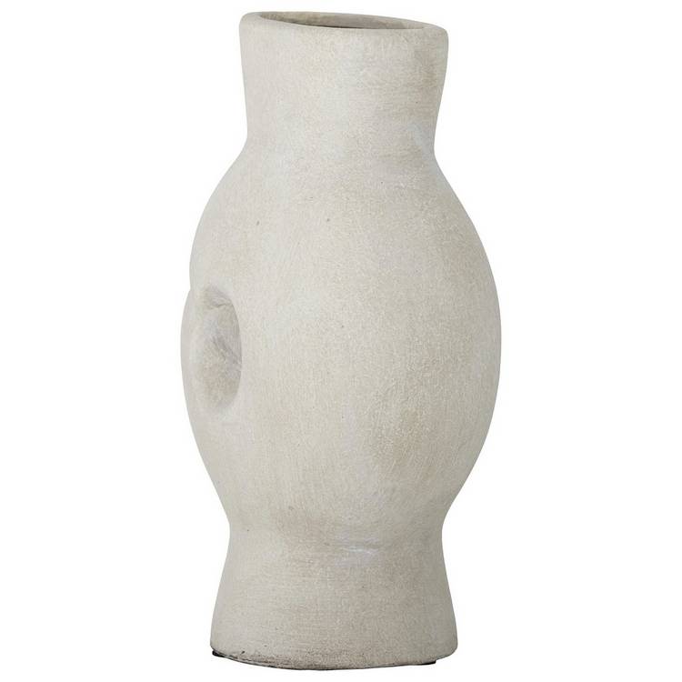 Bloomingville terracotta vase cream 22cm, imported from the UK