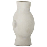 Bloomingville terracotta vase cream 22cm, imported from the UK