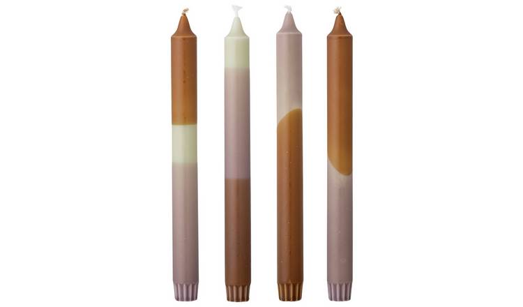 Bloomingville dip dye unscented candles set of 4, imported from the UK