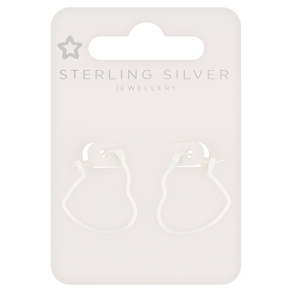 Superdrug Premium Sterling Silver Heart 18MM Hoops