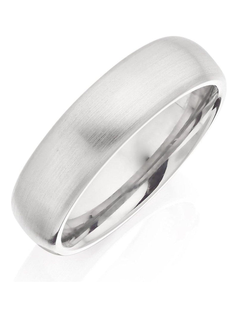 Beaverbrooks Silver Tone Titanium Brushed Men's Ring - British product