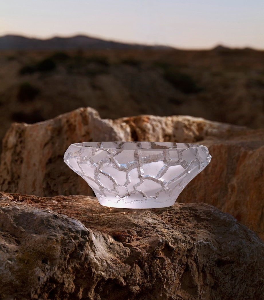 Lalique Caldera crystal bowl 30cm, UK version