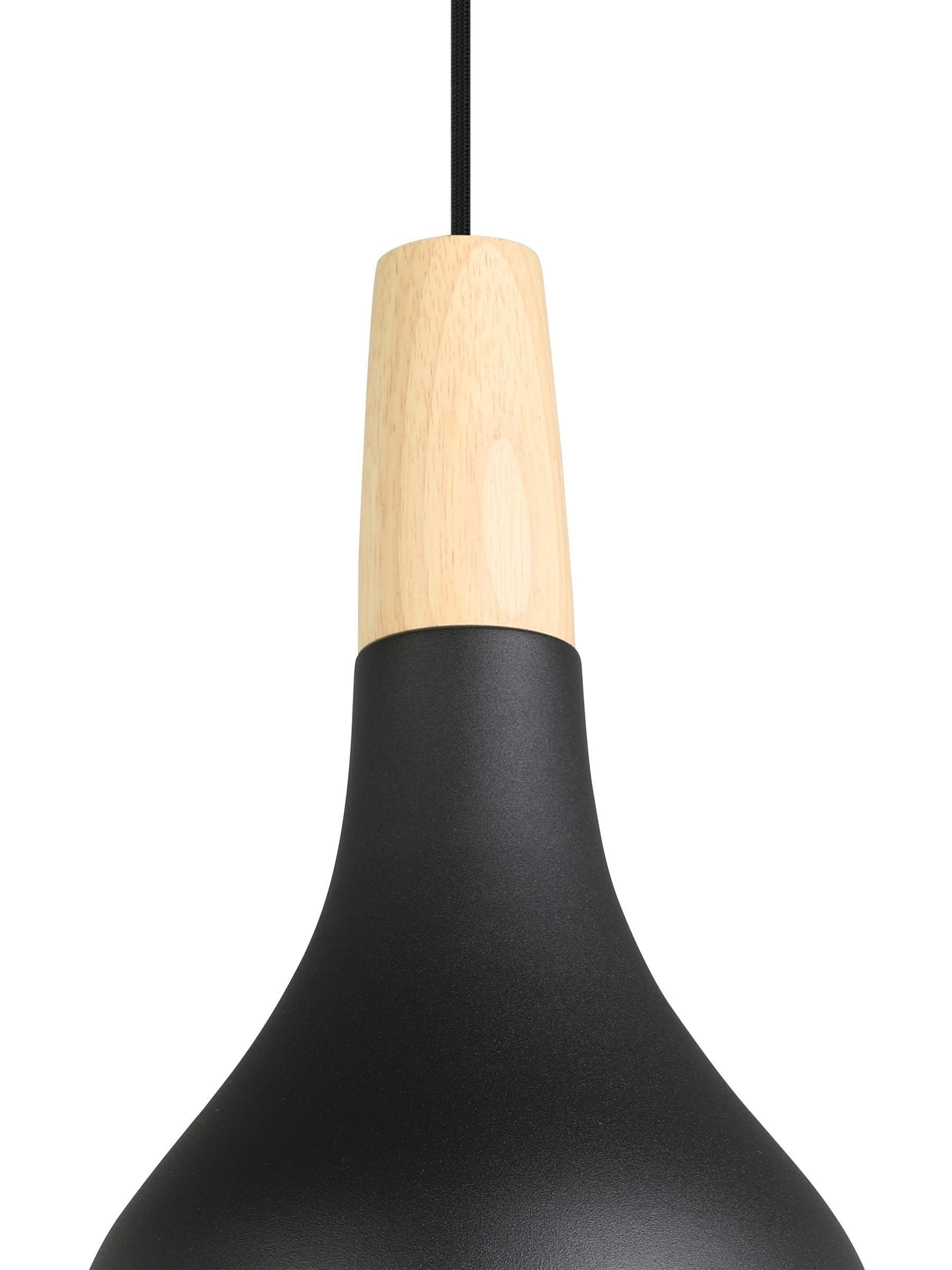 Eglo Sabinar pendant light black wood 18cm, UK version