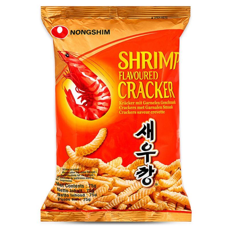 Nongshim shrimp flavoured cracker original, UK version