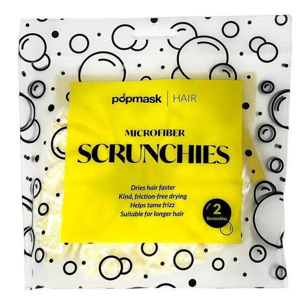 Popmask 2 Microfiber Hair Scrunchies - Yellow GOODS Superdrug   