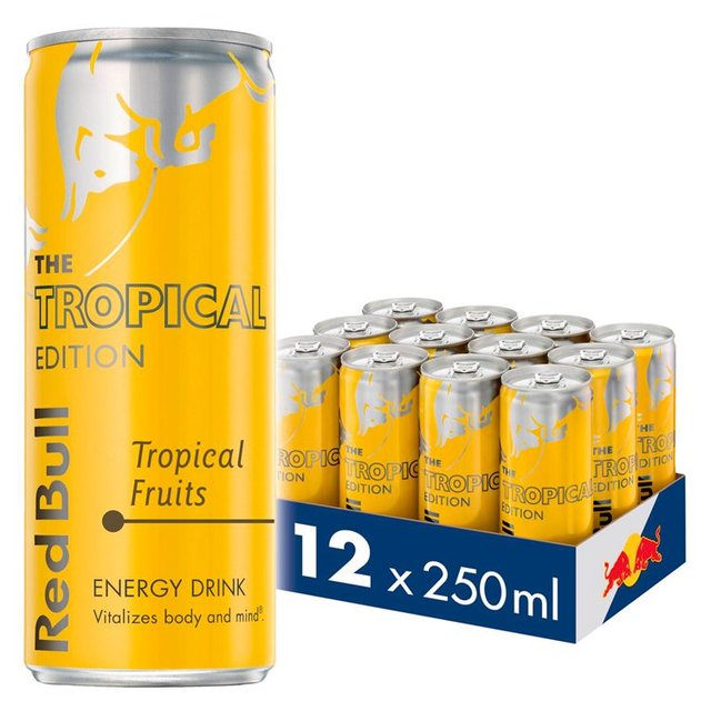 Red Bull Energy Drink Tropical Edition   12 x 250ml GOODS M&S   