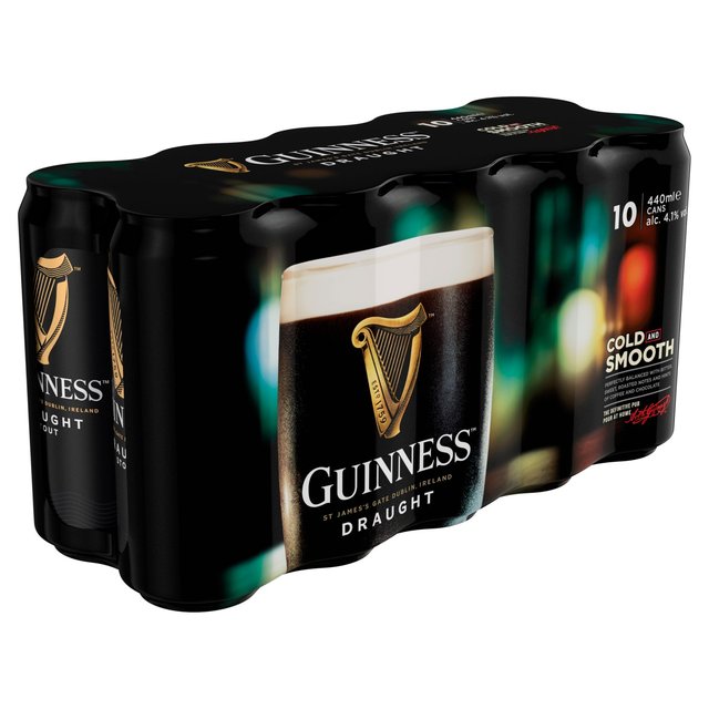 Guinness Draught Stout Beer   10 x 440ml GOODS M&S   