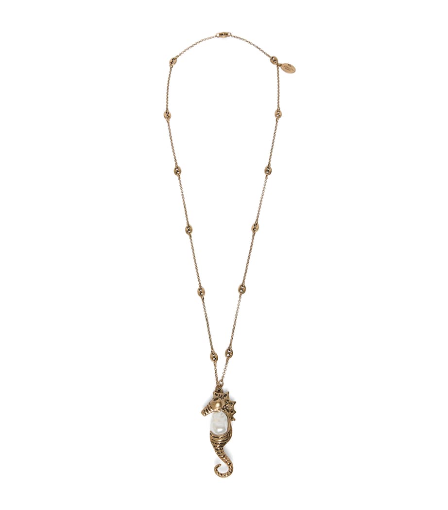 Weekend Max Mara seahorse pendant necklace - British product