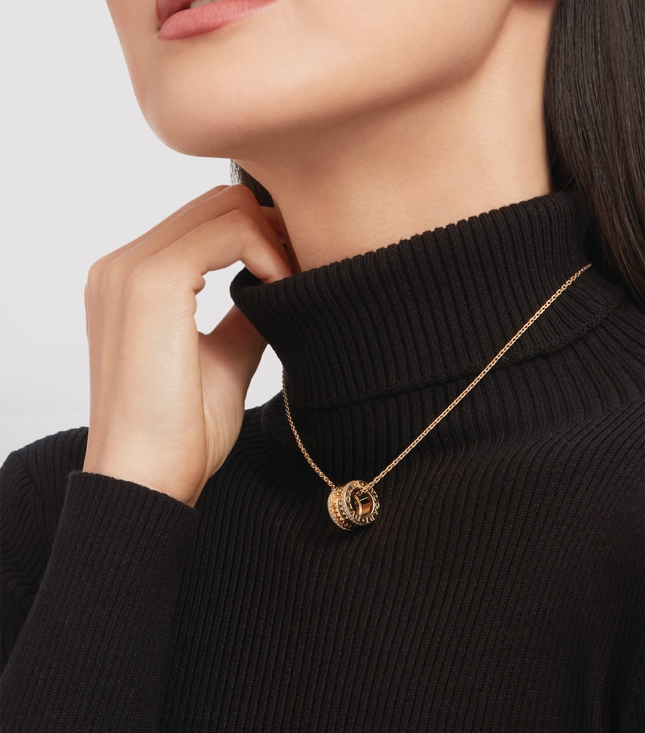 Bvlgari B.zero1 yellow gold diamond necklace, imported from the UK