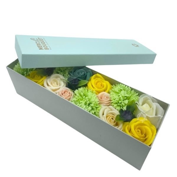 Merci Boutique soap bouquet Fresh Spring Long Box, imported from the UK