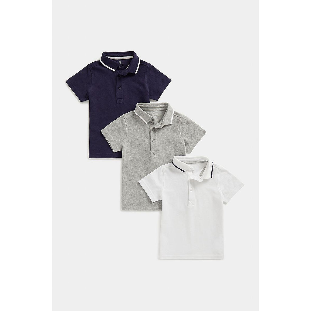 Mothercare Multi Polo Shirts - 3 Pack