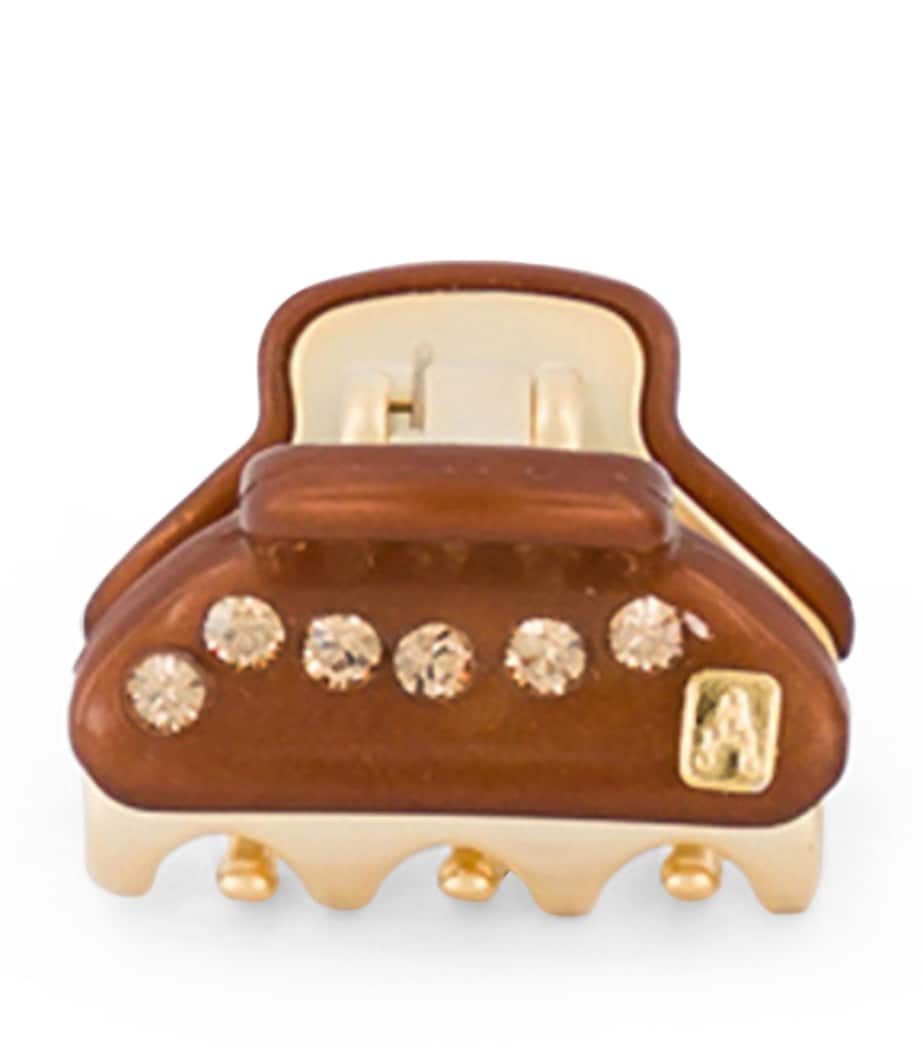 Alexandre de Paris gold-plated mini claw hair clip 1.8cm, UK version