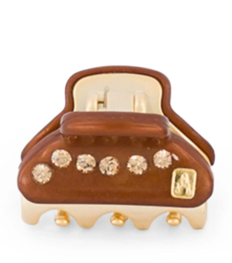 Alexandre de Paris gold-plated mini claw hair clip 1.8cm, UK version