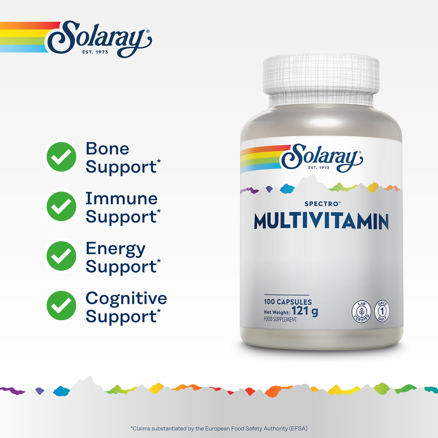 Solaray Spectro Multivitamin high-strength supplement, imported from the UK