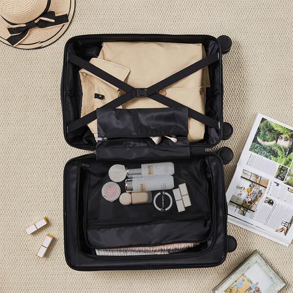 Livingandhome hardside travel suitcase with spinner wheels 55cm, imported from the UK