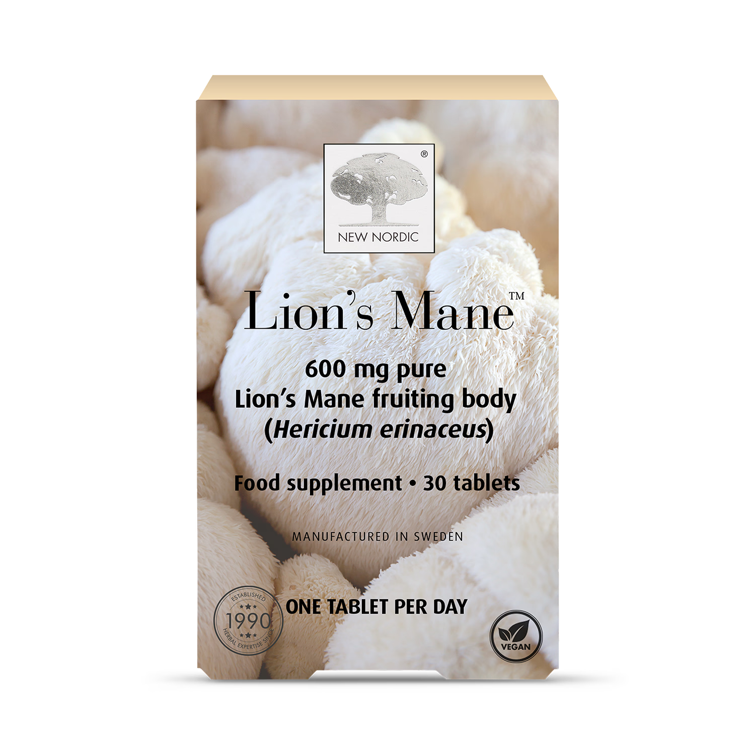 New Nordic Lion's Mane supplement 30 tablets (British brand)