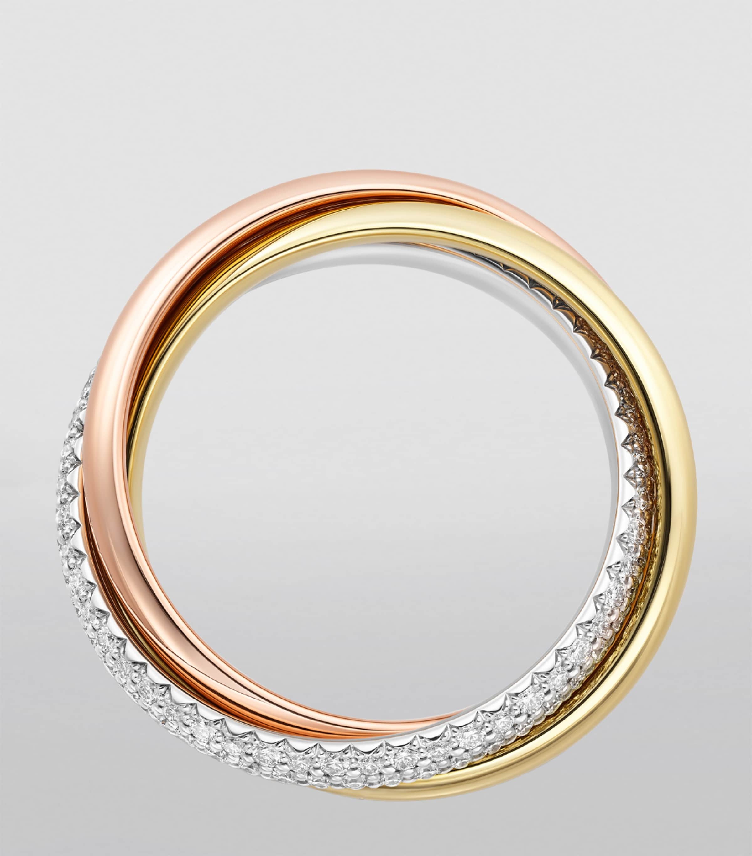 Cartier Trinity diamond ring in 18k gold (British brand)