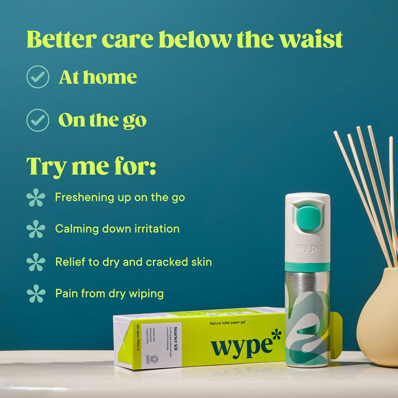 Wype starter kit gel for toilet paper 100ml (British brand)