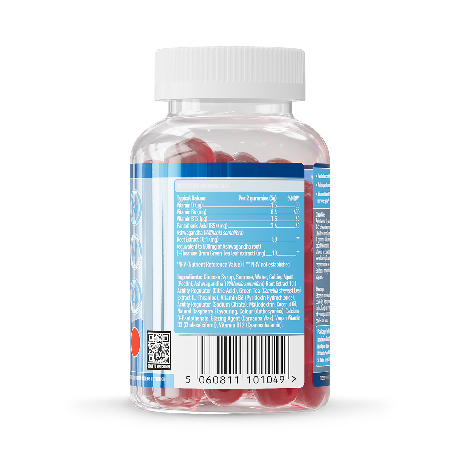 Nutrigums mind focus complex gummies 60 count, imported from the UK