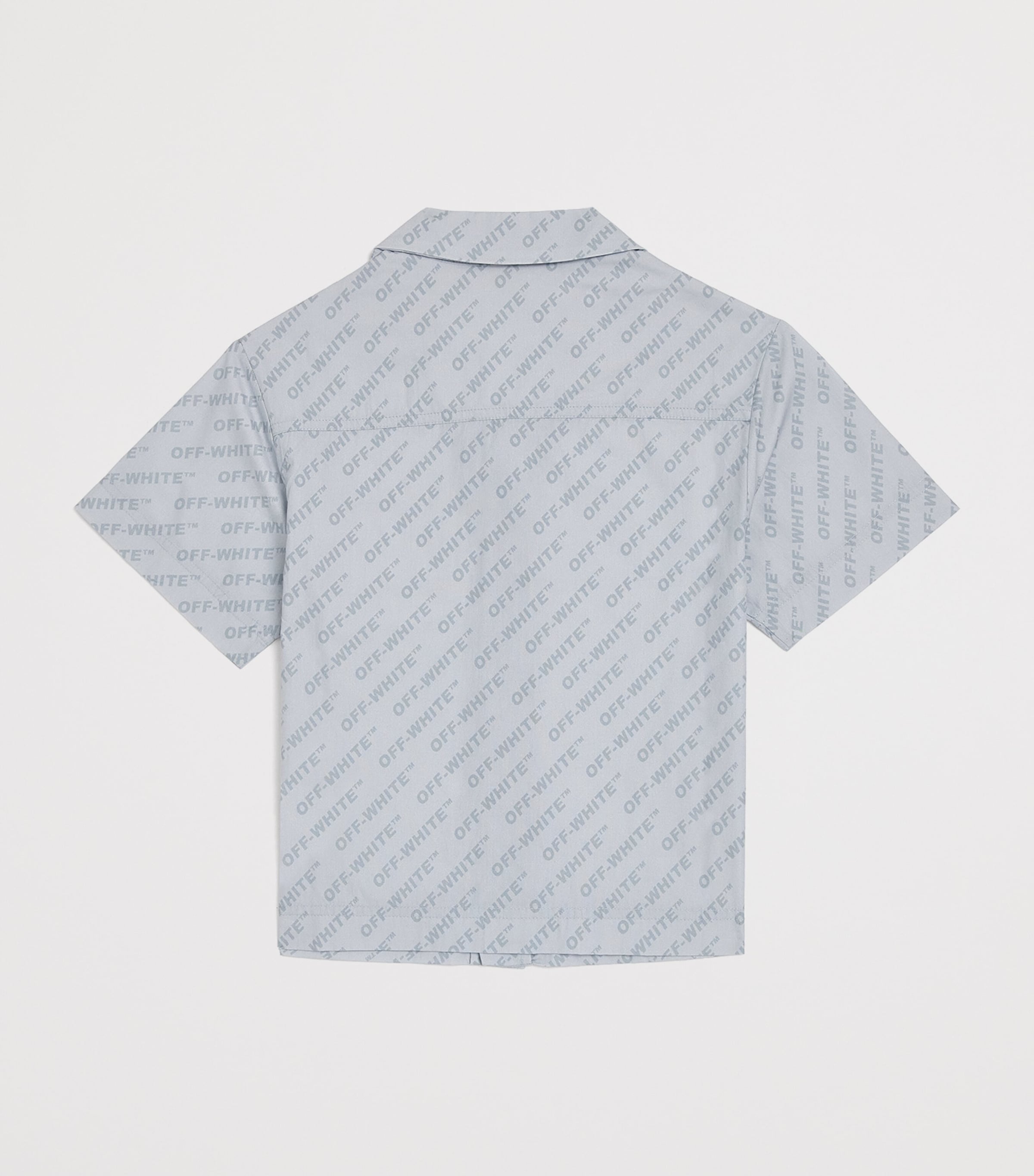 Off-White Kids Logo Bowling Shirt 4-12+ Years, imported from the UK