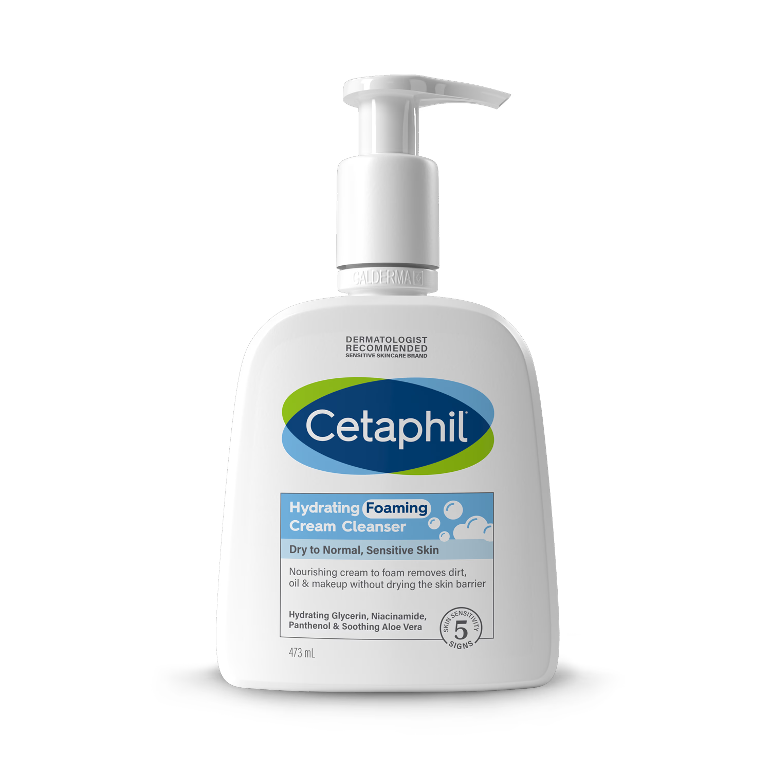 Cetaphil hydrating foaming cream cleanser 473ml (British brand)