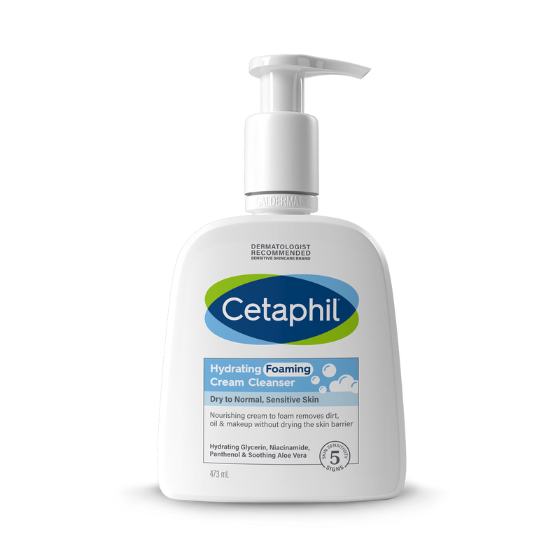 Cetaphil hydrating foaming cream cleanser 473ml (British brand)