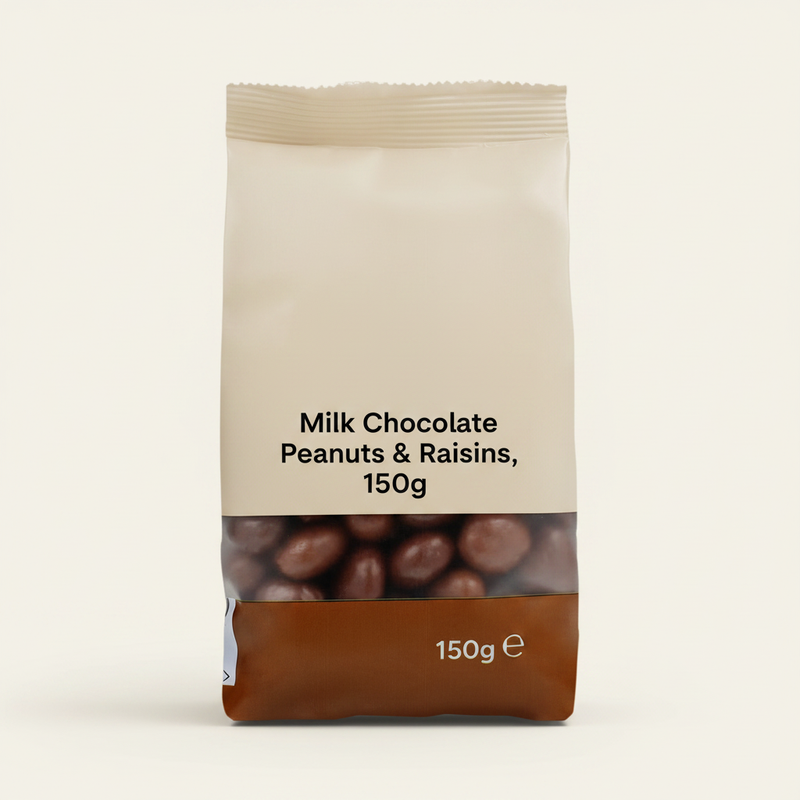 Holland Barrett Milk Chocolate Peanut and Raisins 150g, UK version