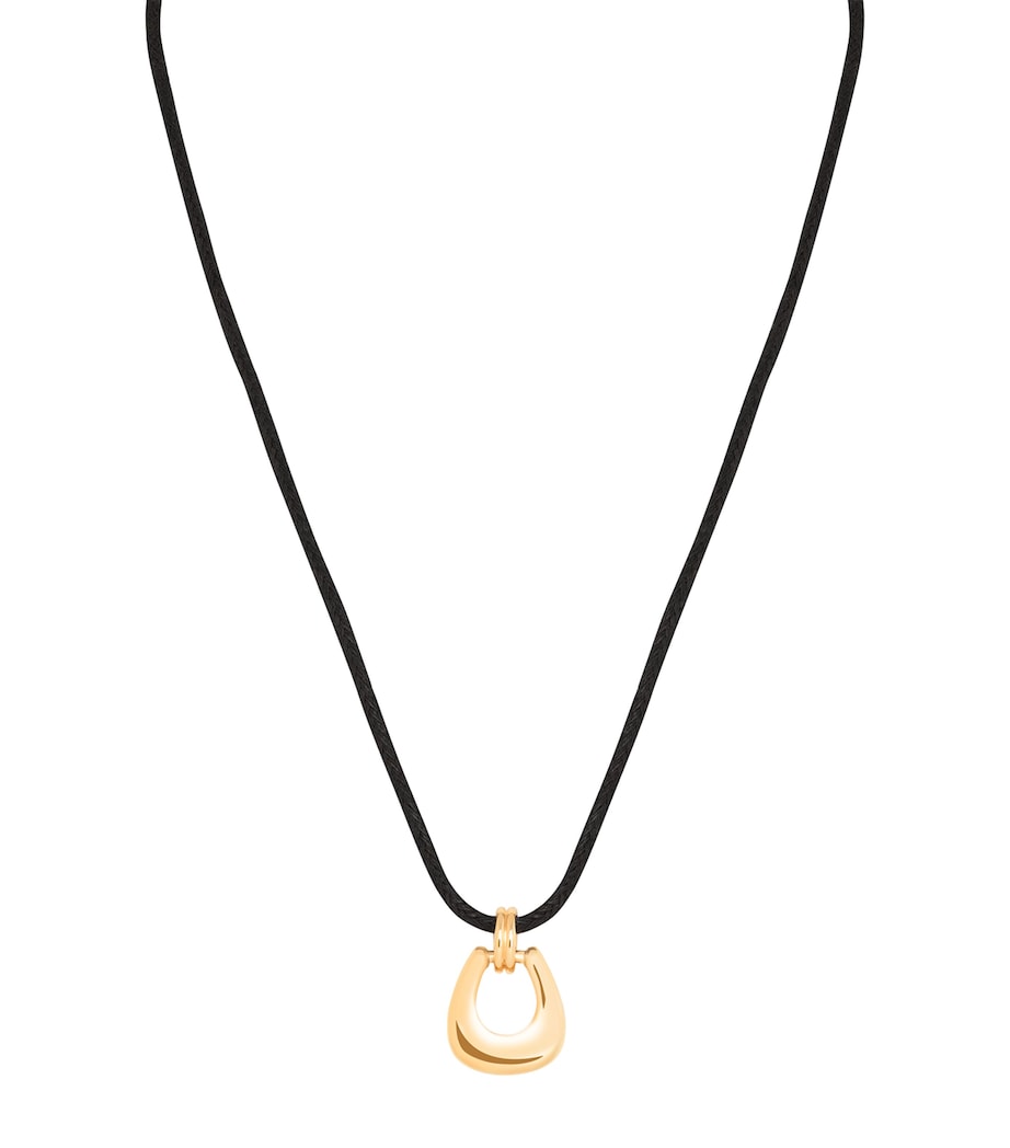 Astrid & Miyu horseshoe pendant necklace 18kt gold (British brand)