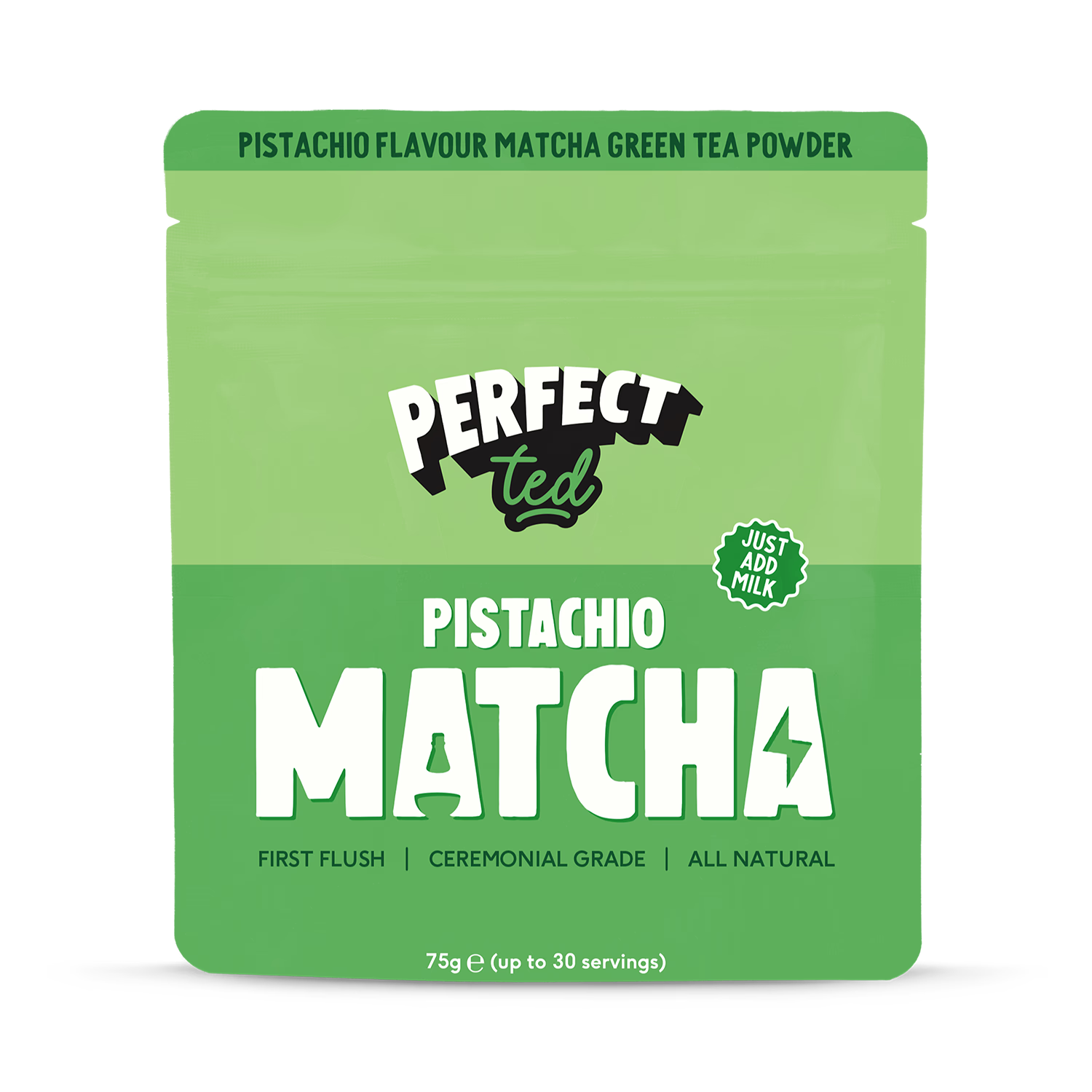 PerfectTed pistachio matcha tea powder 75g - British product