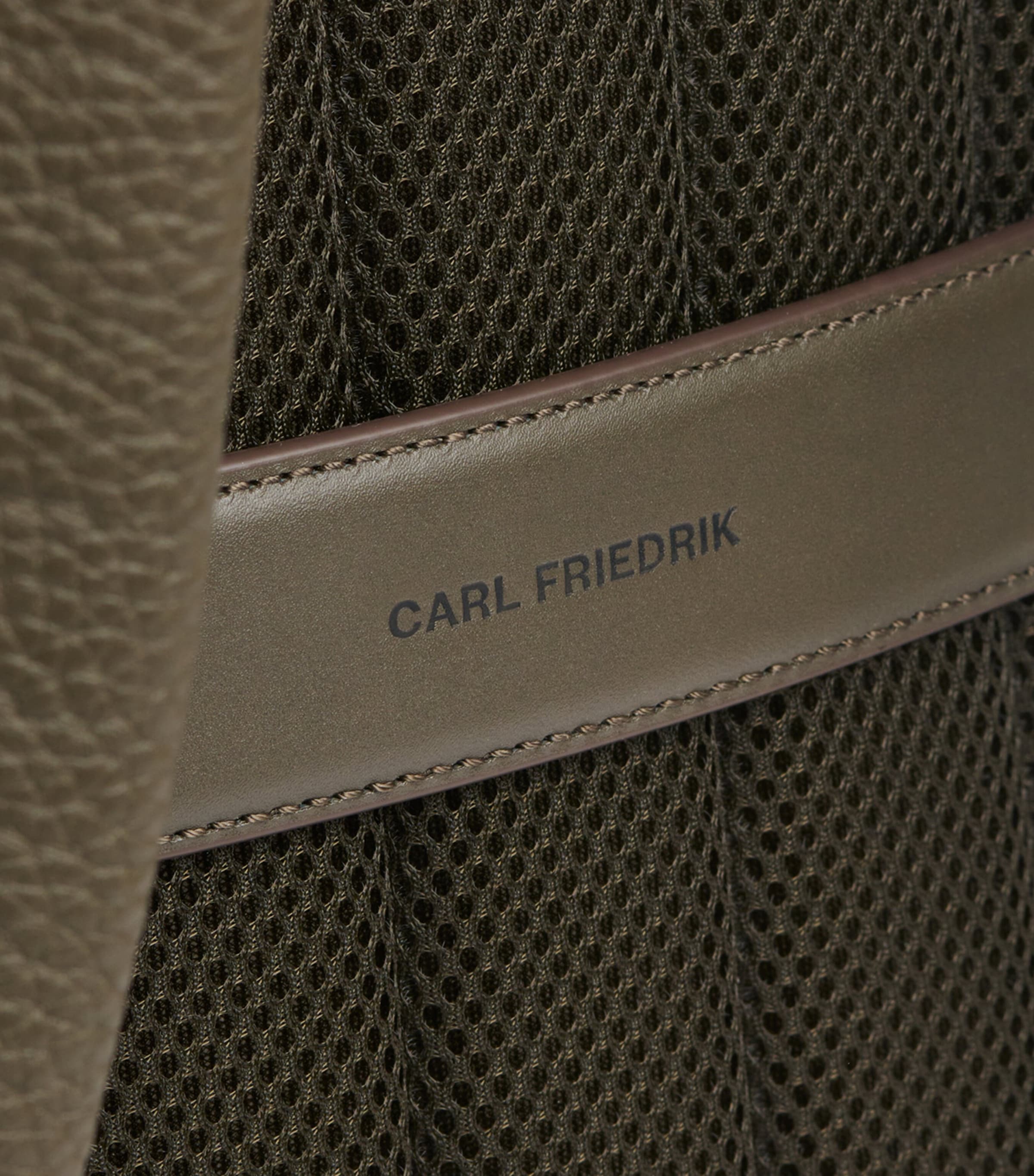 Carl Friedrik Ayrton grained leather backpack (British brand)