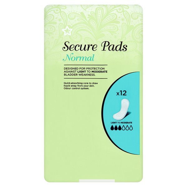 Superdrug Normal Incontinence Pads X12 GOODS Superdrug   