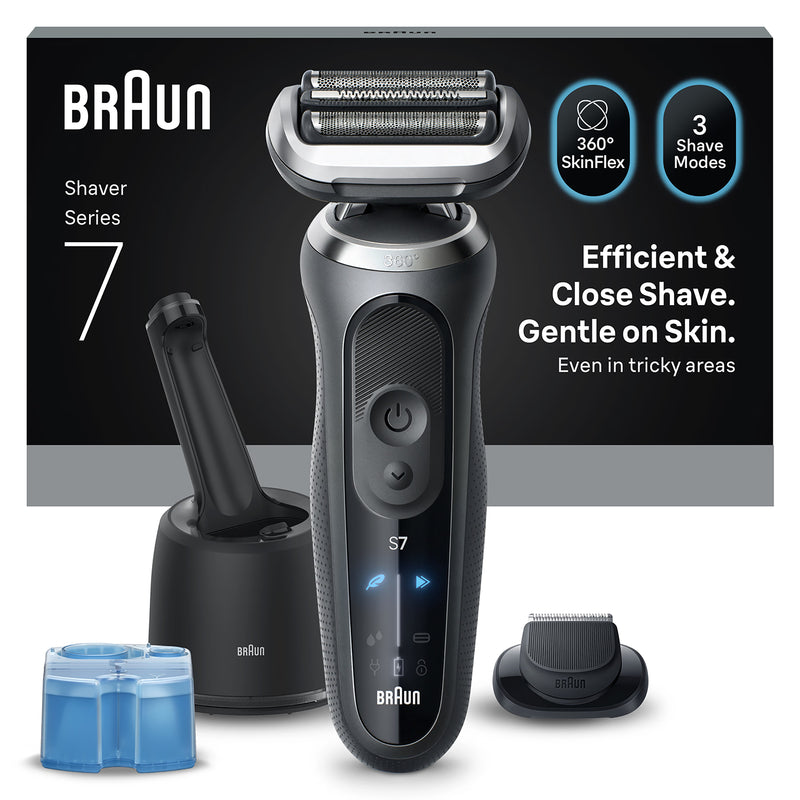 Braun Series 7 electric shaver with SmartCare Center grey (British brand)