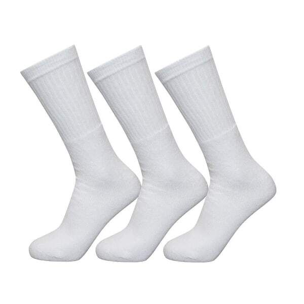 Exceptio Adult Sports Crew Socks (Pack of 3) (8-12) GOODS Superdrug White  