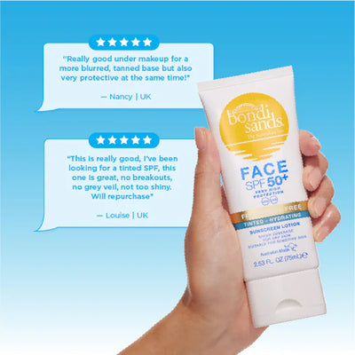 Superdrug Bondi Sands Face Hydrating Tinted Lotion SPF 50+ 75ml- Buy online at McGrocer