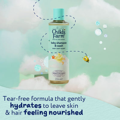 Childs Farm Baby Shampoo & Waschmittel Baby Soft Scent Baby Schaumbad 250ml