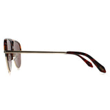 Quay High Key Mini Remixed brown aviator sunglasses (British brand)