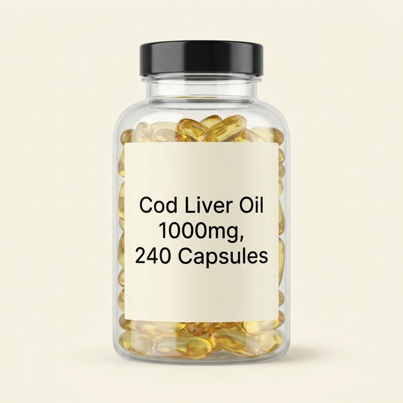 Holland & Barrett cod liver oil 1000mg 240 capsules, UK version