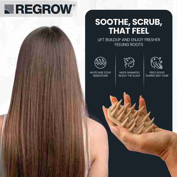 Regrow silicone scalp massage brush, imported from the UK