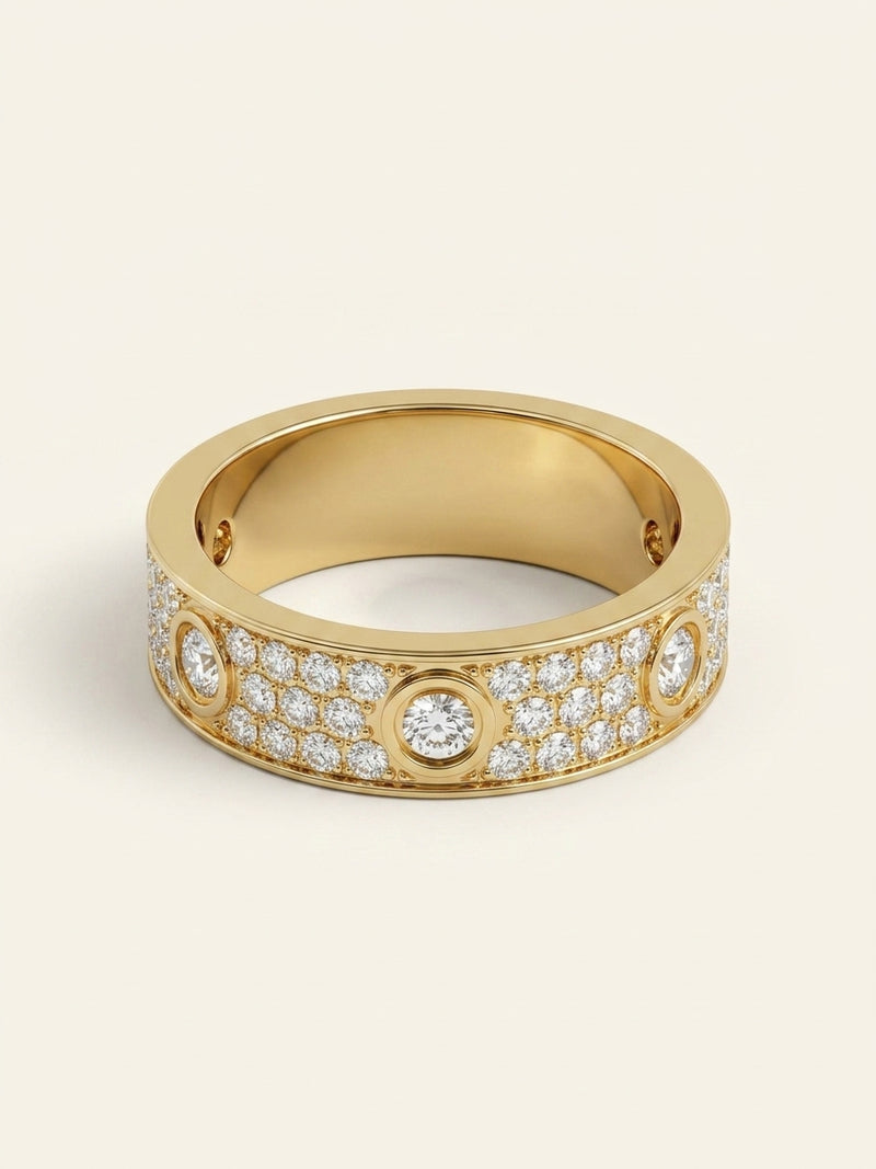 Cartier LOVE 18ct yellow gold diamond ring, 1.23ct - British product