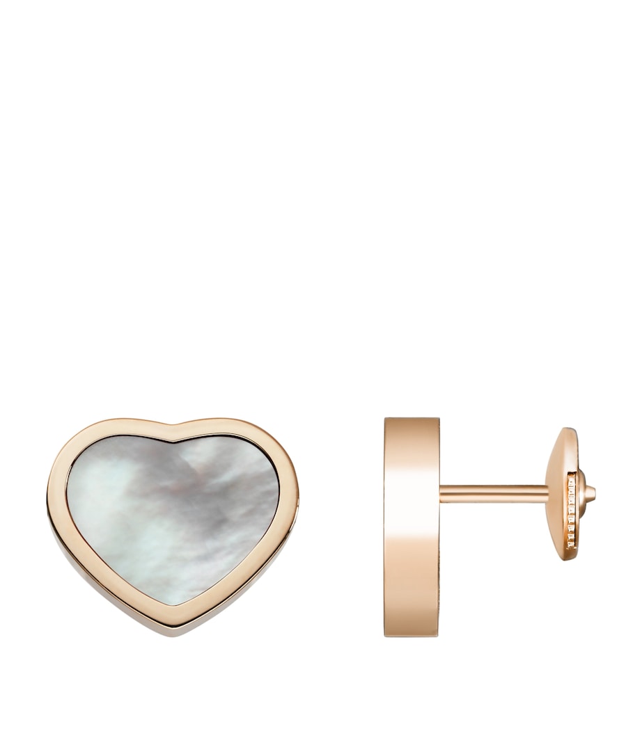 Chopard Happy Hearts earrings rose gold mother-of-pearl, UK version