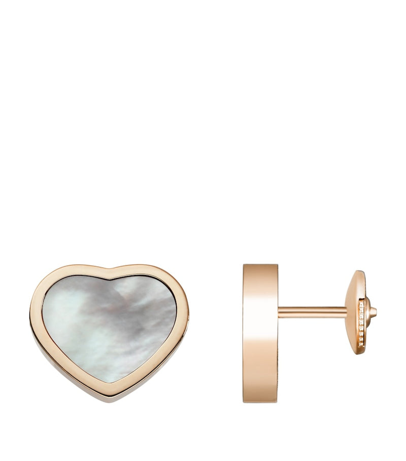 Chopard Happy Hearts earrings rose gold mother-of-pearl, UK version
