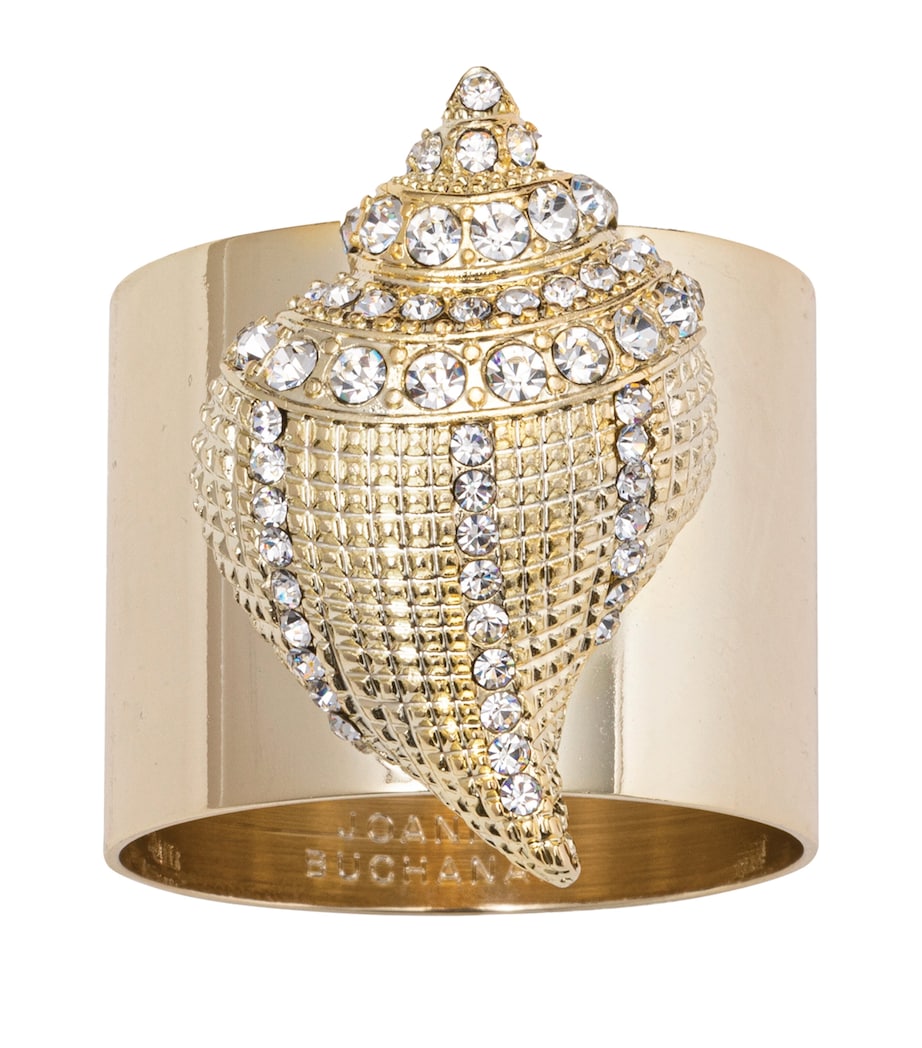 Joanna Buchanan shell-adorned napkin rings set of 2, UK version