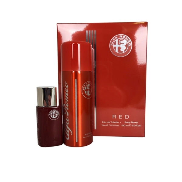 Alfa Romeo Red EDT for men 15ml and body spray 150ml (British brand)