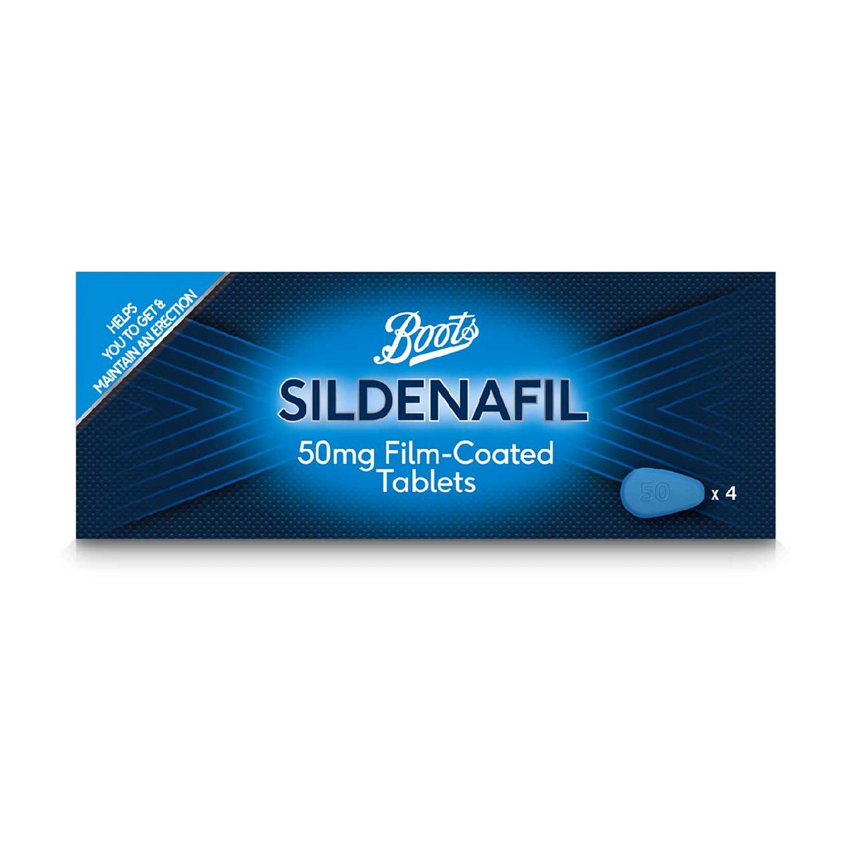 Boots Sildenafil 50mg Film-Coated Tablets - 4 Tablets Health Care Boots   